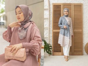 Desain Busana Keluarga Couple OOTD Idul Fitri